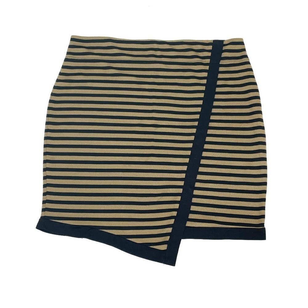 Maria Gabrielle Stripped Asymmetrical Skirt Sz 1X - Picture 1 of 4